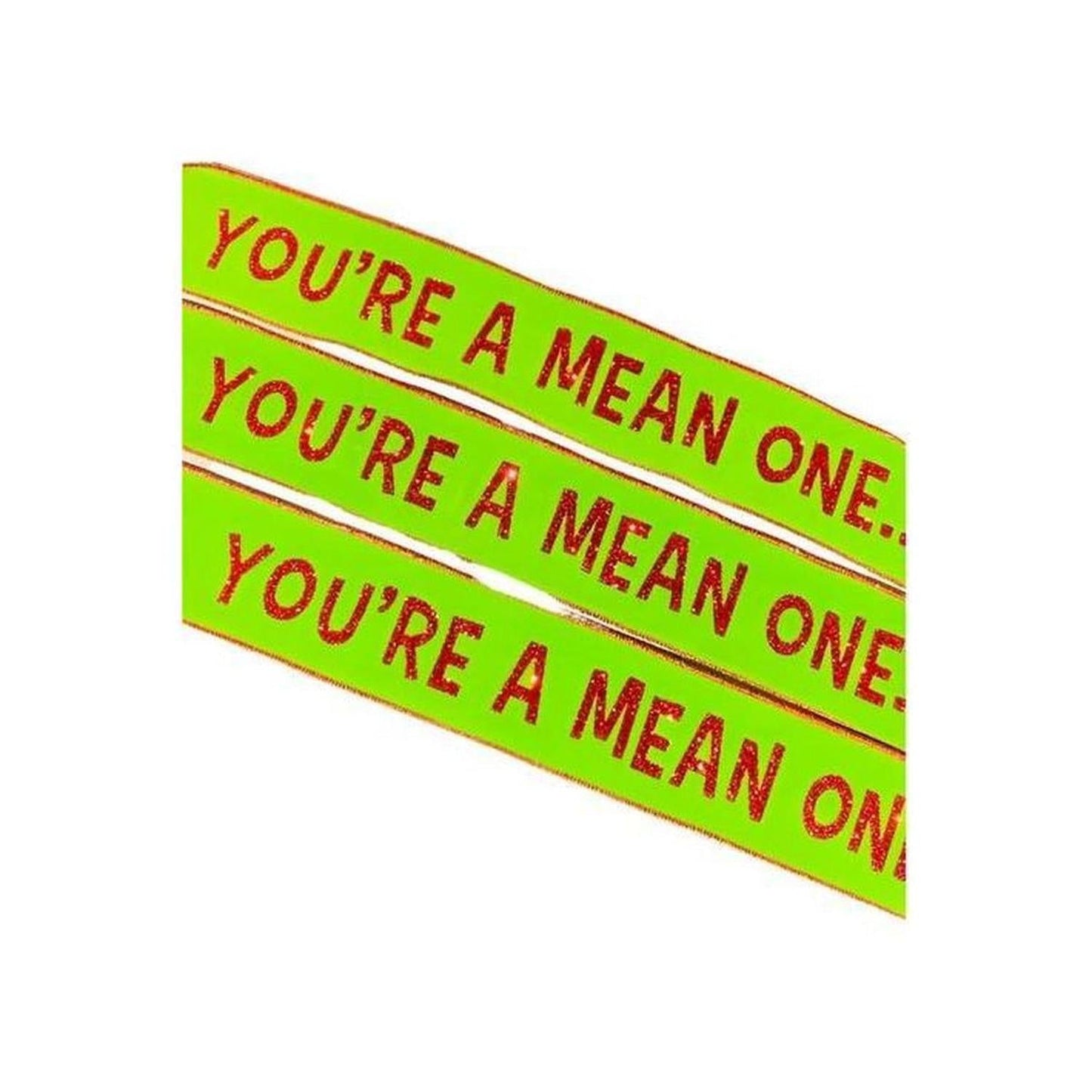 2.5" Your A Mean One Ribbon: Lime Green (10 Yards)