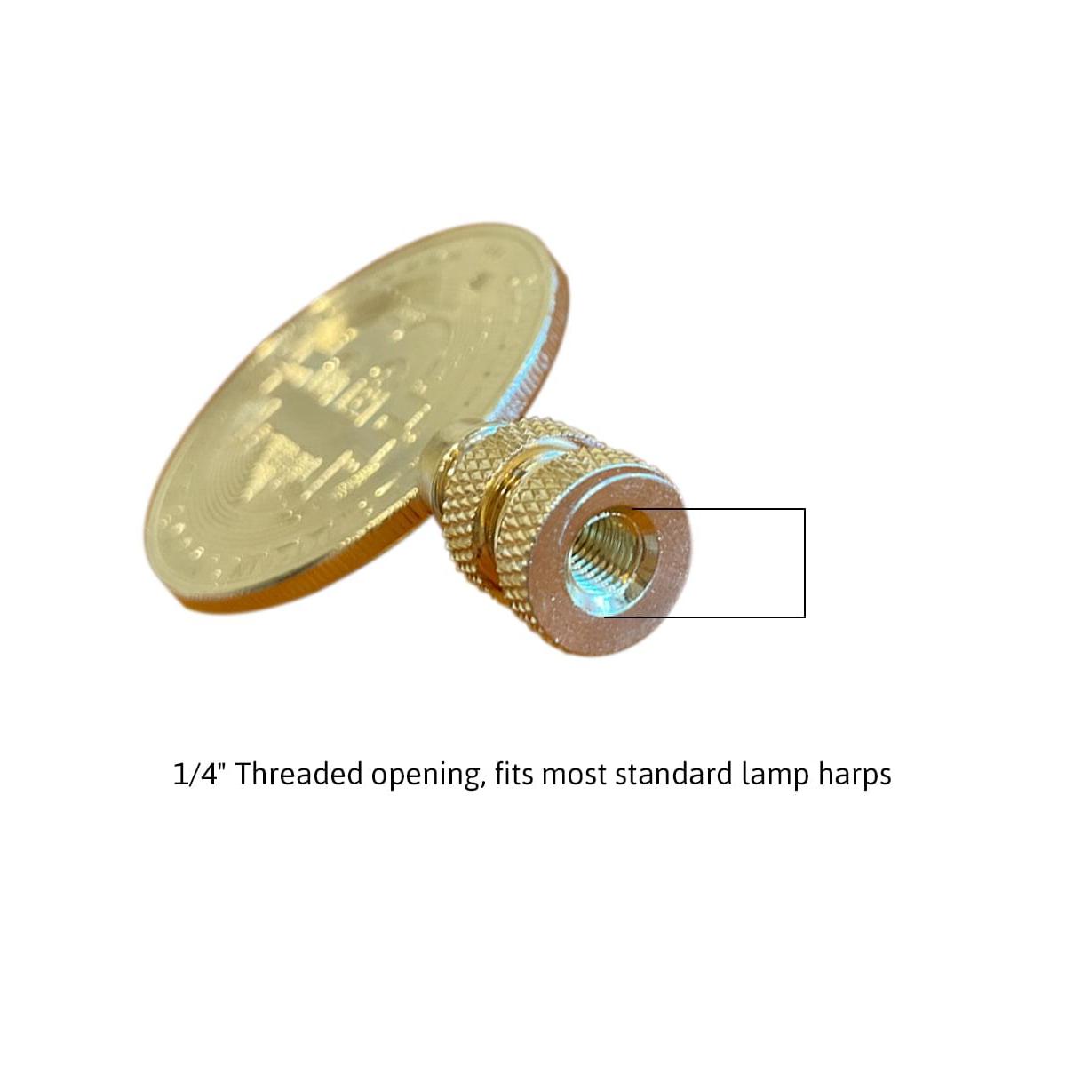 2.75"H Bitcoin Token Icon Polished Brass Finish Lamp Finial