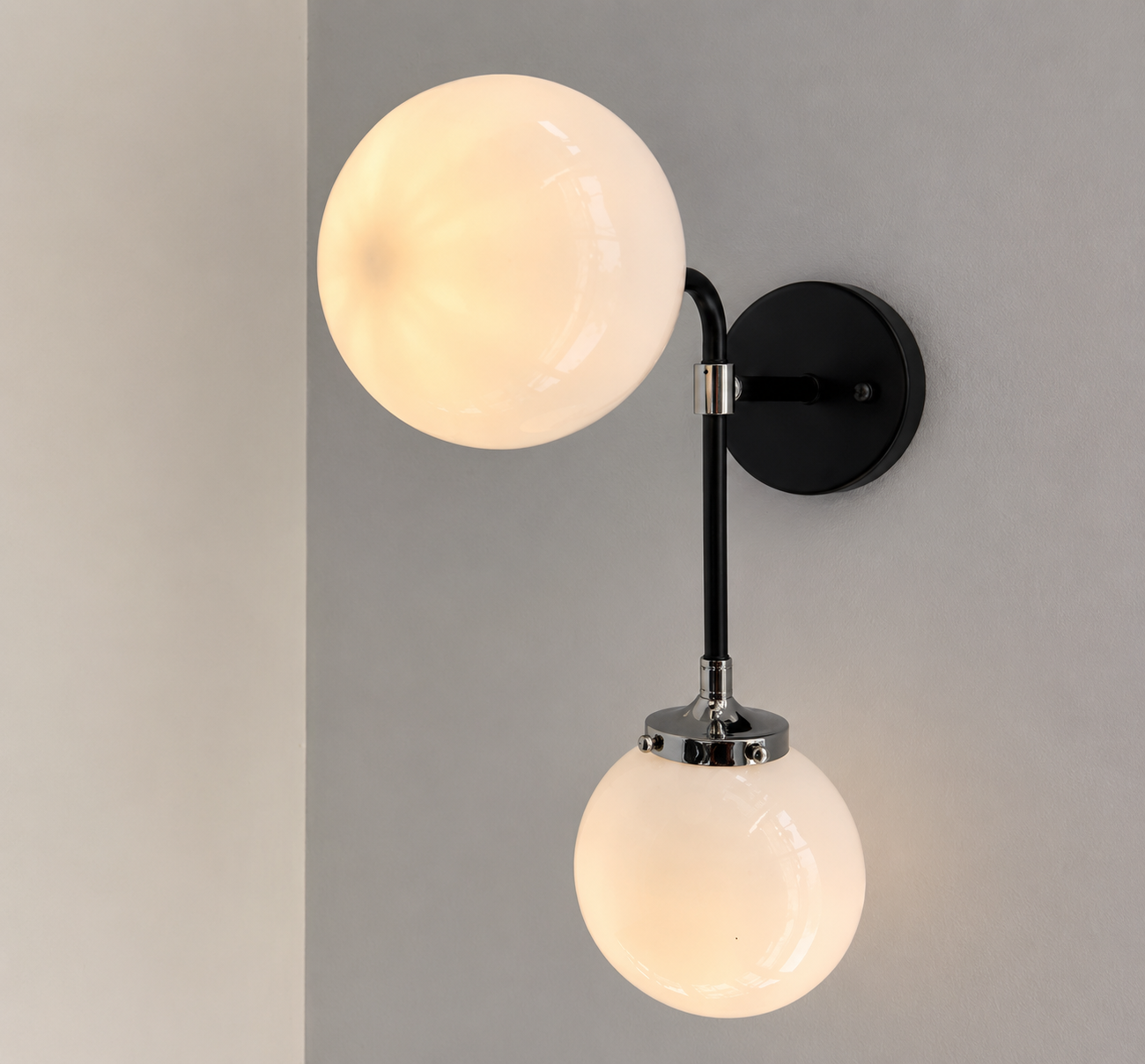 Ultra Modern Duo Wall Sconce Light Fixture