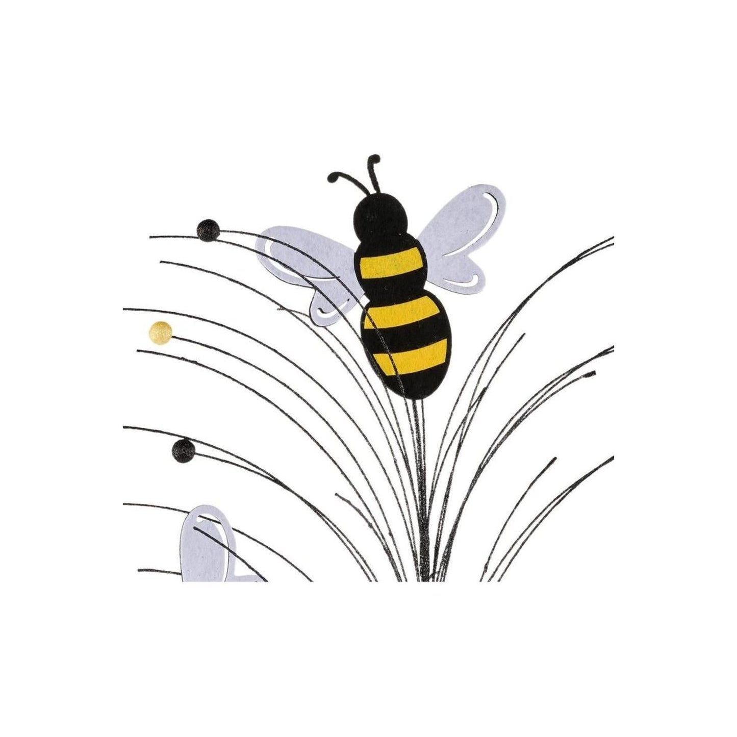 30" Glitter Bumblebee Spray