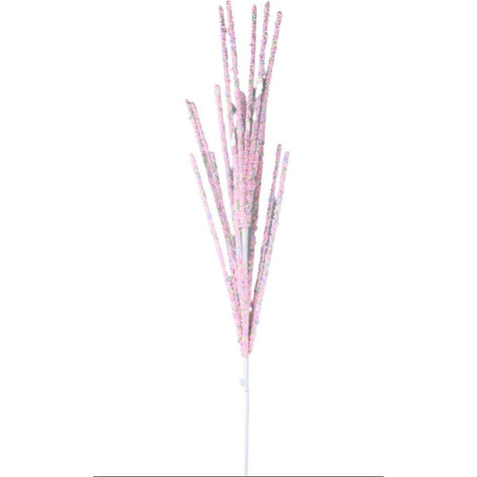 30" Pink Miniature Bead Grass Spray