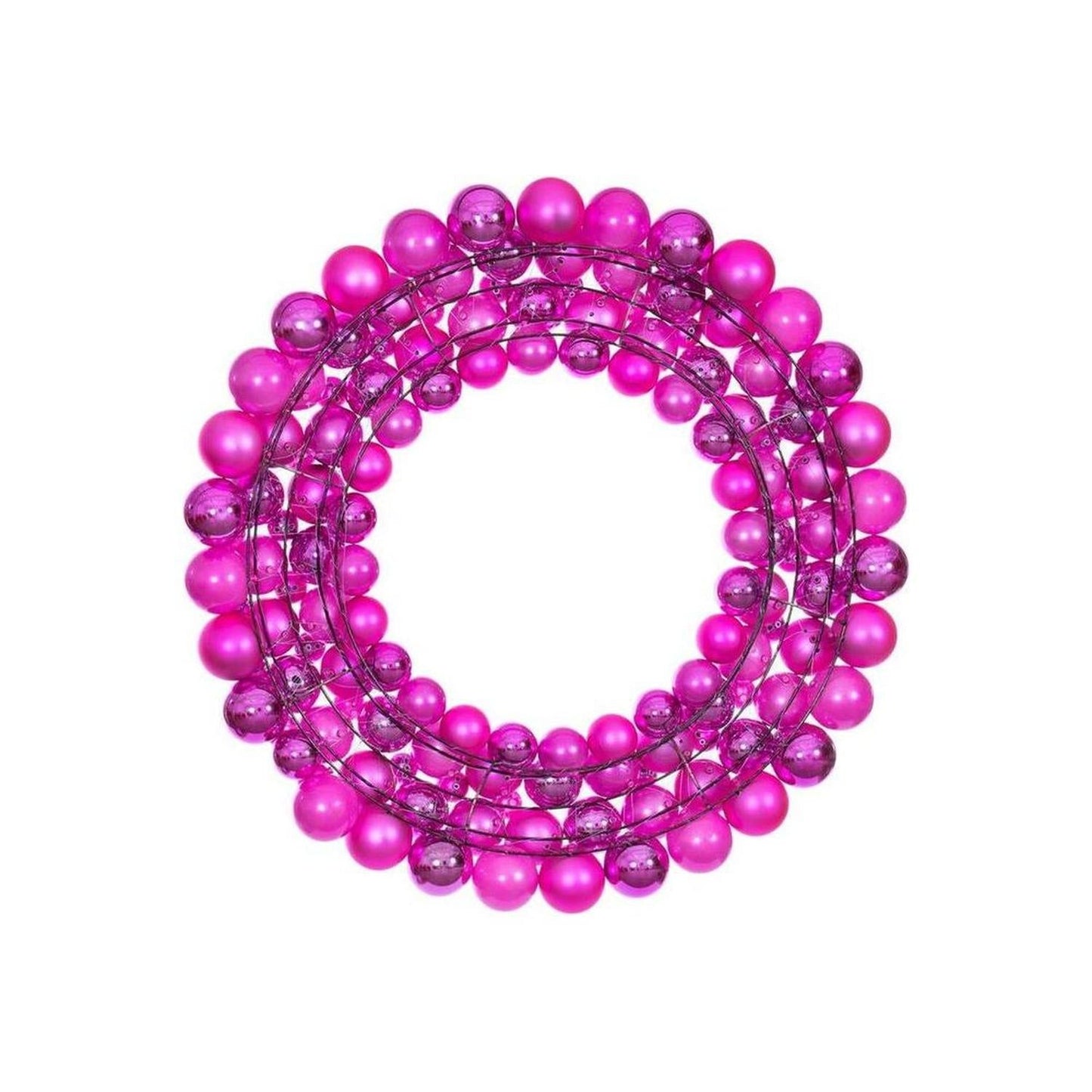 30" Hot Pink Ball Wreath