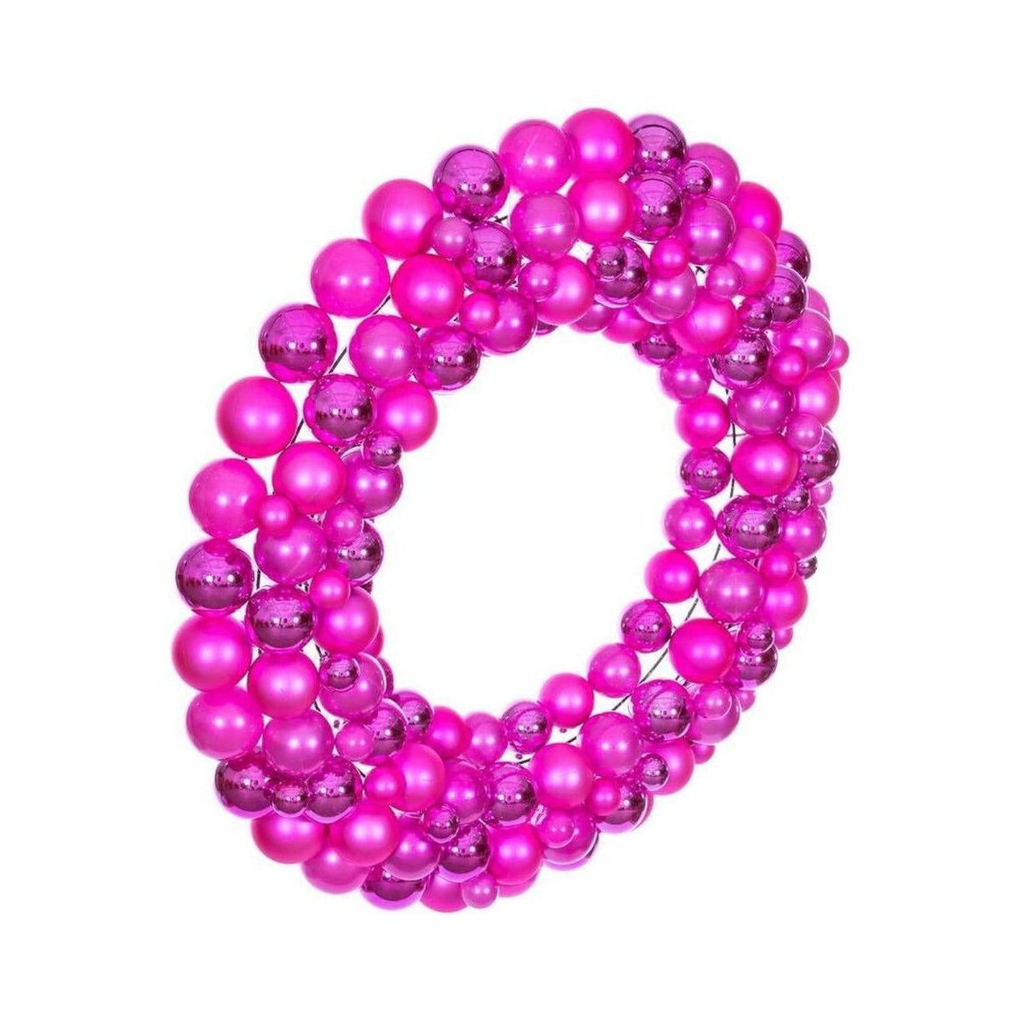 30" Hot Pink Ball Wreath