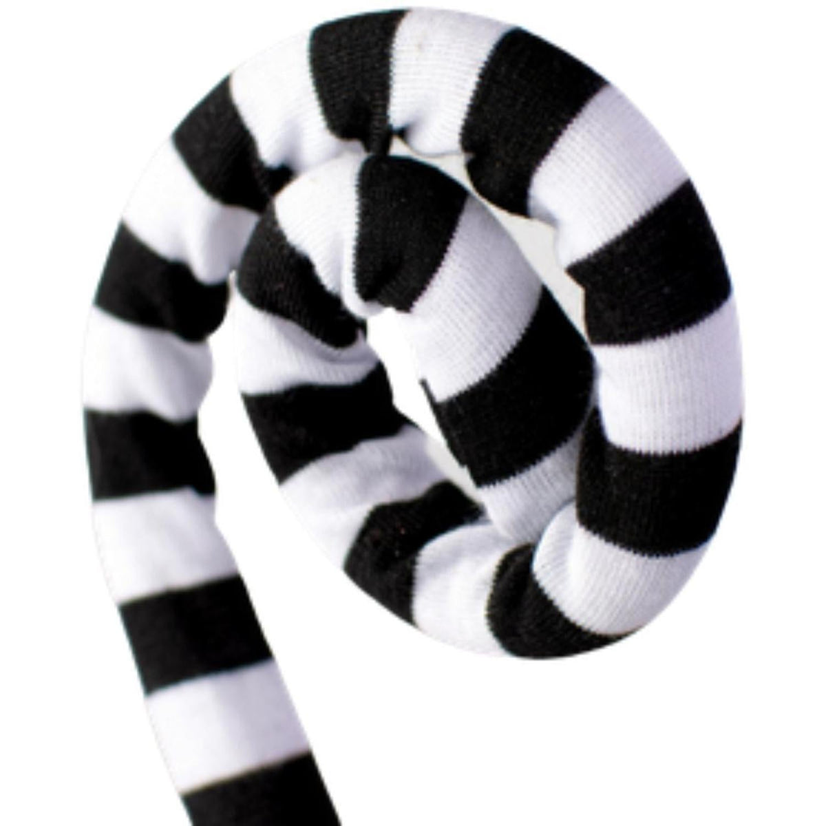 30" Ice Fabric Stripe Spiral Spray: Black & White