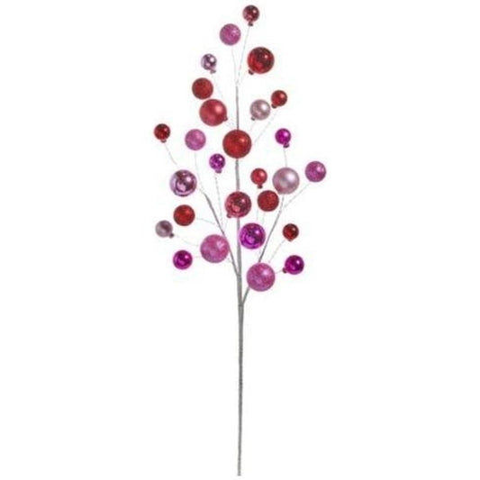 30" Pink and Red Ball Spray