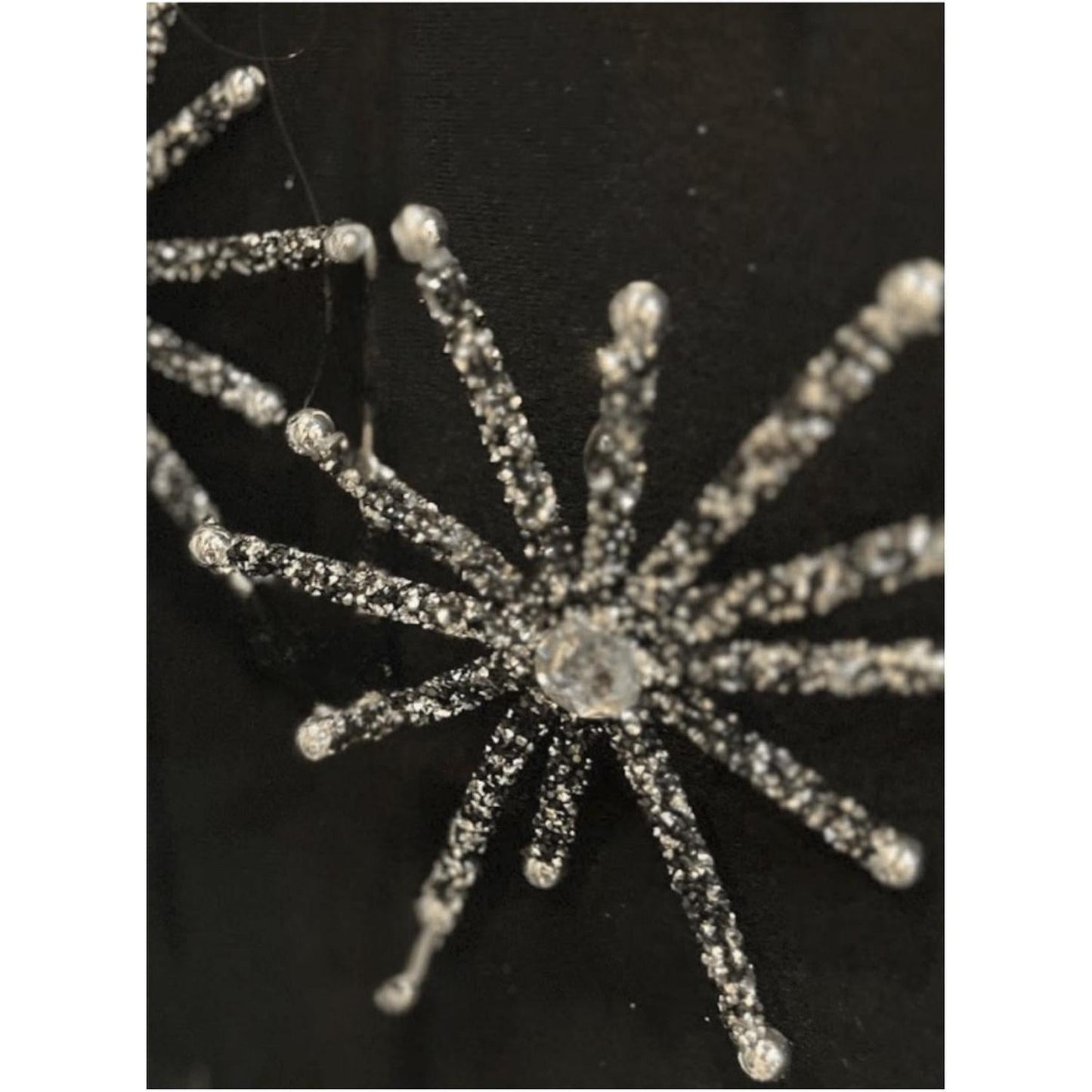 31" Diamond Bead Snowflake Spray