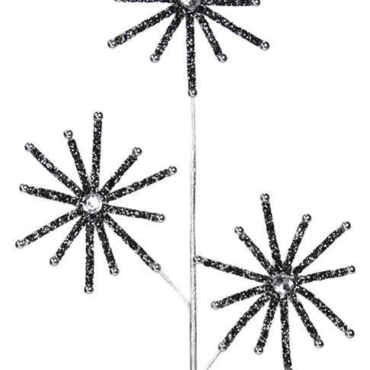 31" Diamond Bead Snowflake Spray