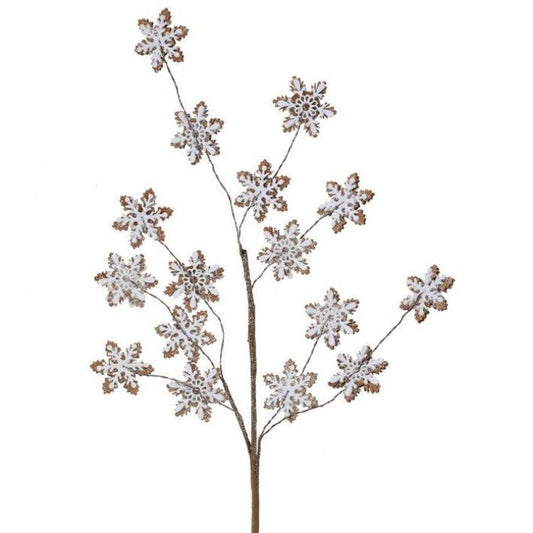 32" Gingerbread Snowflake Spray
