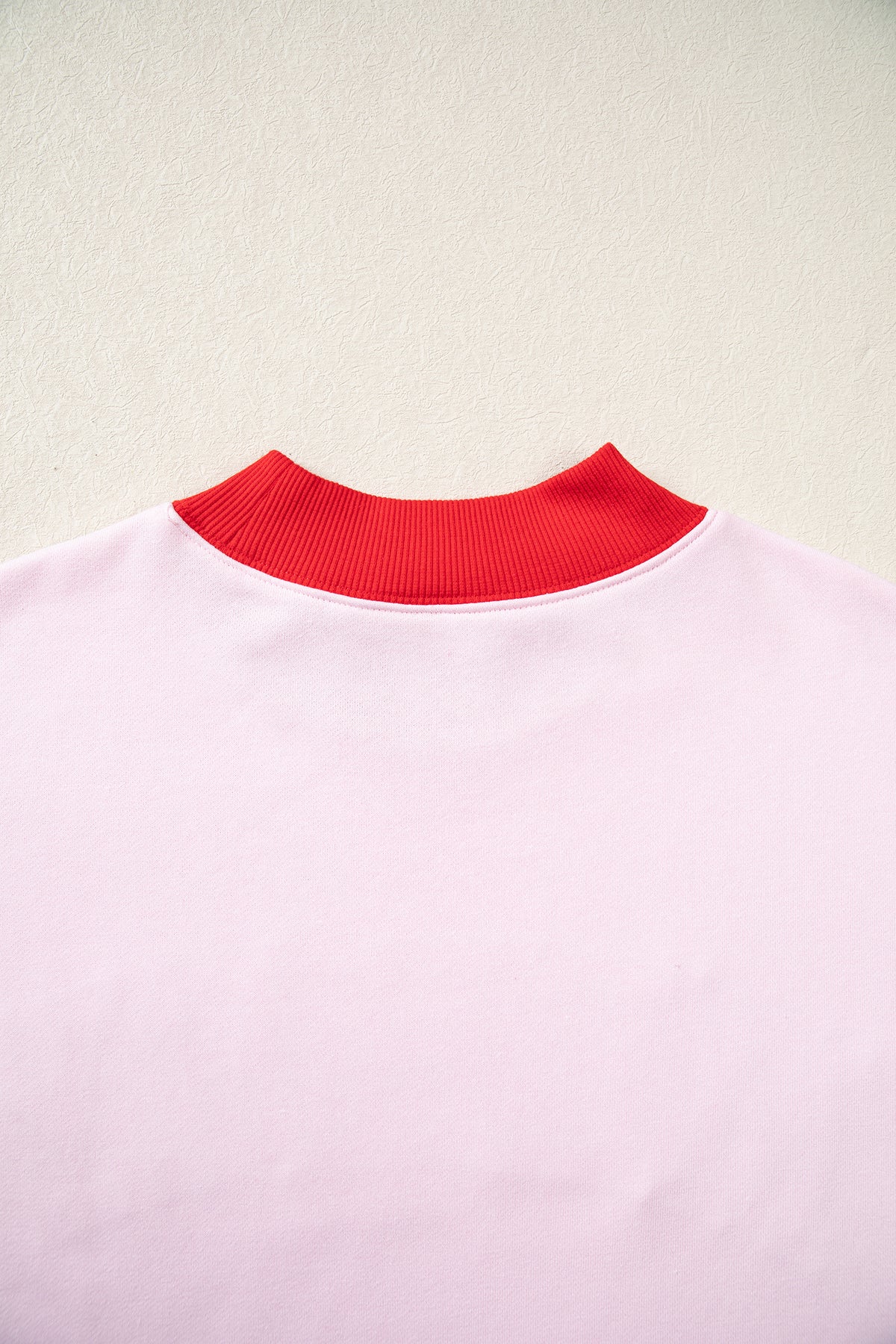 Grapefruit Orange Polka Dot Letter Graphic Colorblock Tunic Sweatshirt