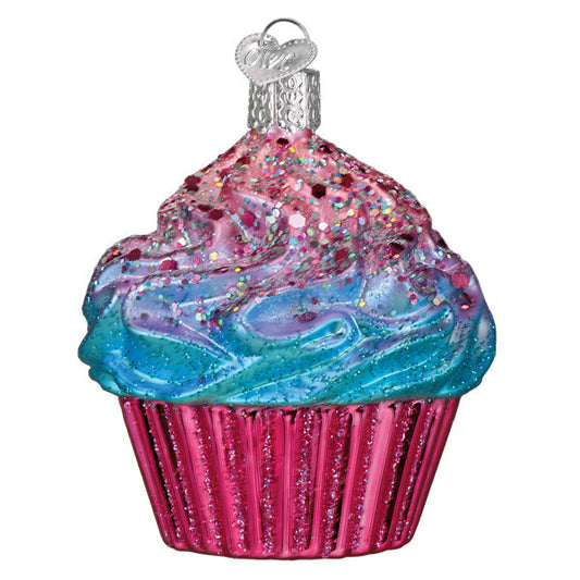 a cupcake shaped christmas ornament