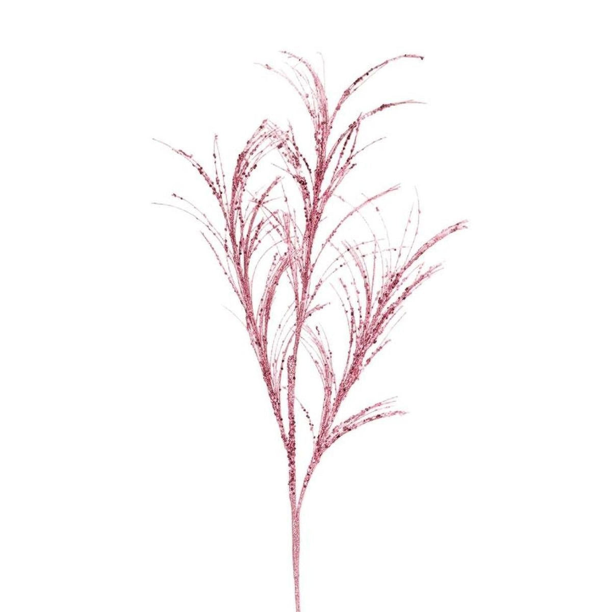 34" Glitter Sequin Pampas Grass Spray: Pink