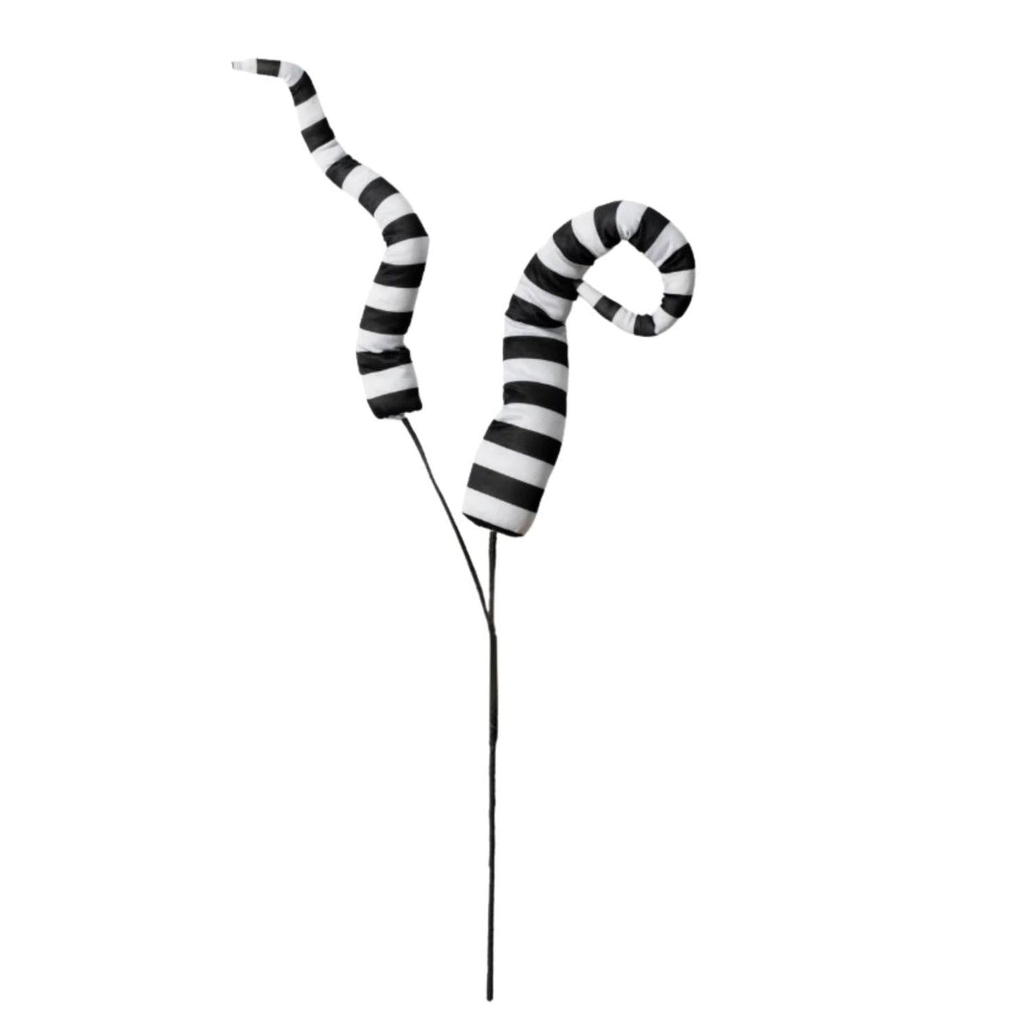 34" Stripe Horn Spray: Black & White