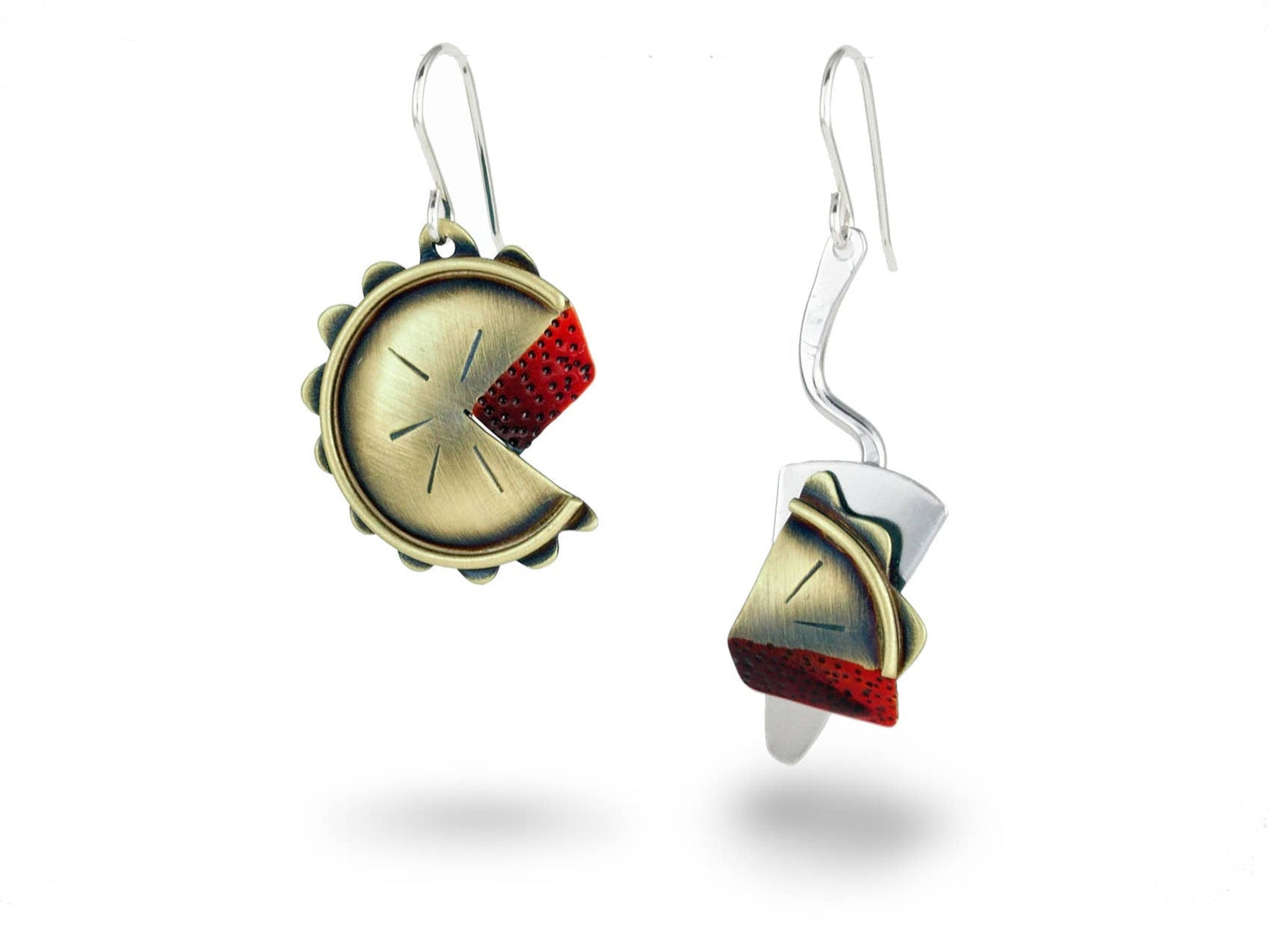Slice of the Pie Earrings by Chickenscratch