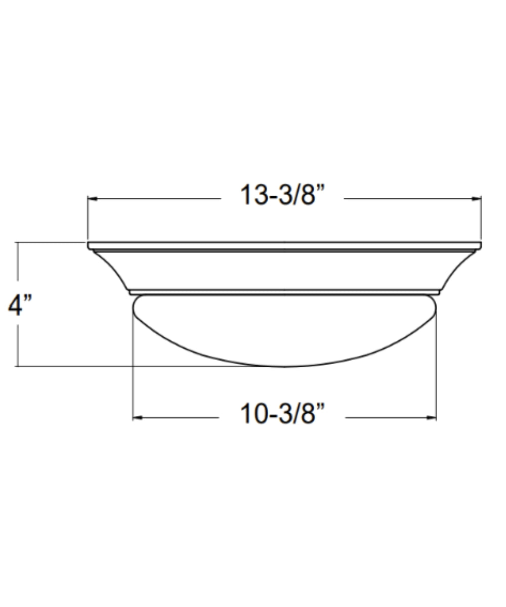 13"w 1-Light LED Flush Mount [6 PACK] Ceiling Lights Brushed Nickel Finish by RP Lighting
