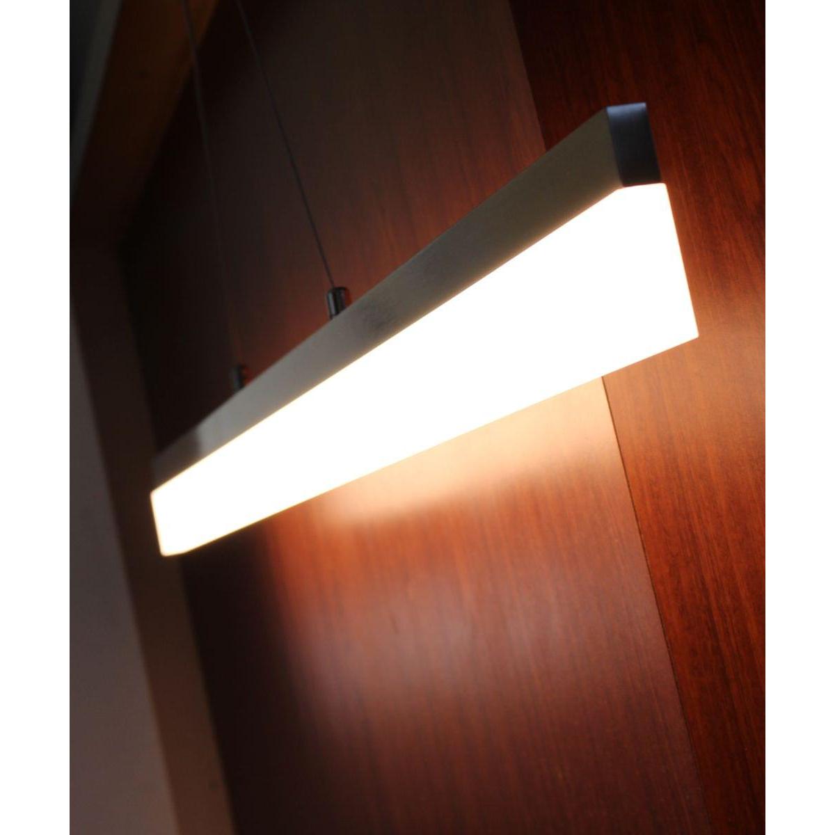 36"W 1-Light Linear Bar Ribbon LED Kitchen Island Light Fixture Brushed Nickel Finish Acrylic Shade