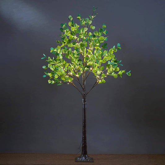 5FT decorative Ugariye  tree lights,   112L 5MM LED with leaf garland , W/UL 12V 0.3A,Outdoor