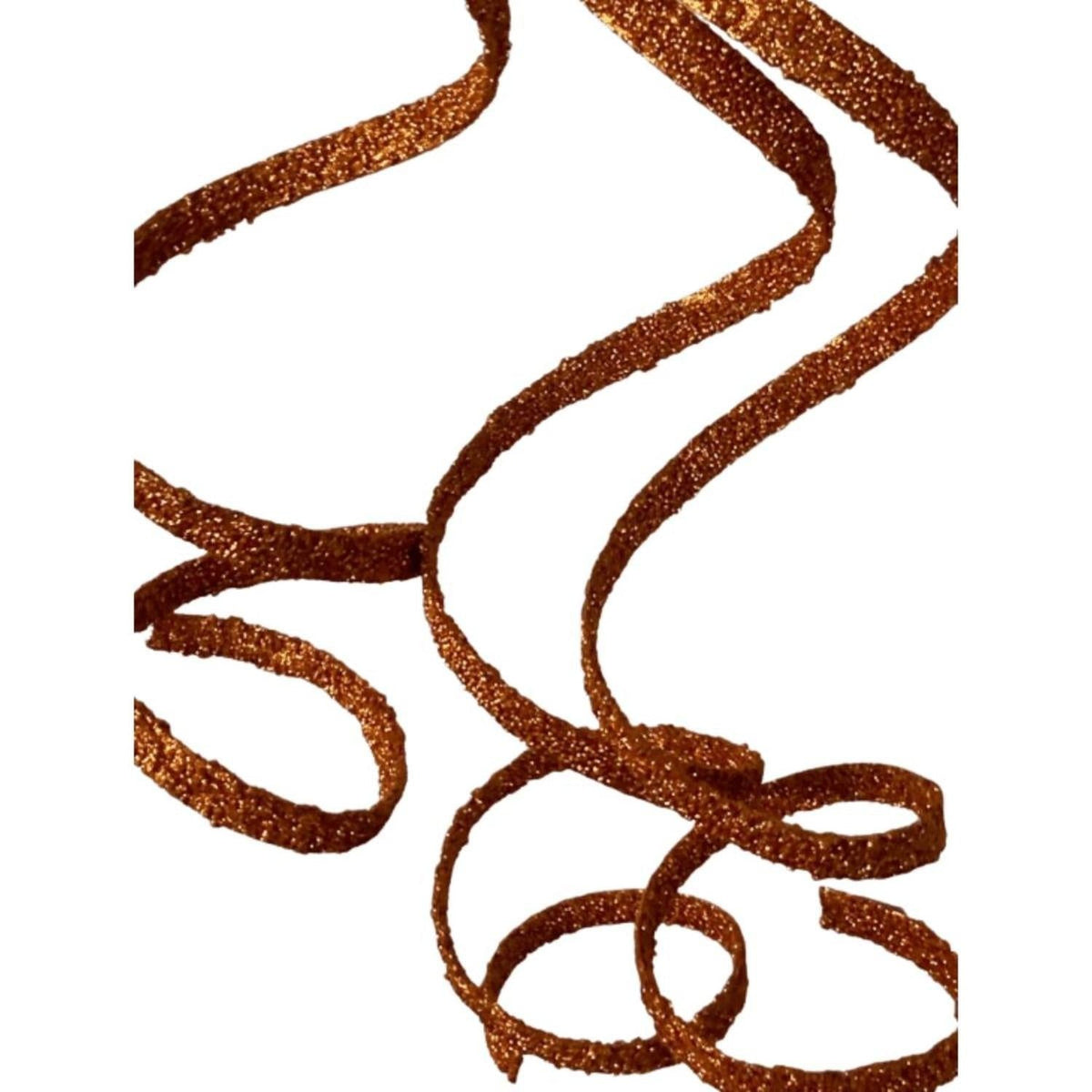 39" Glitter Loop Ribbon Spray: Orange