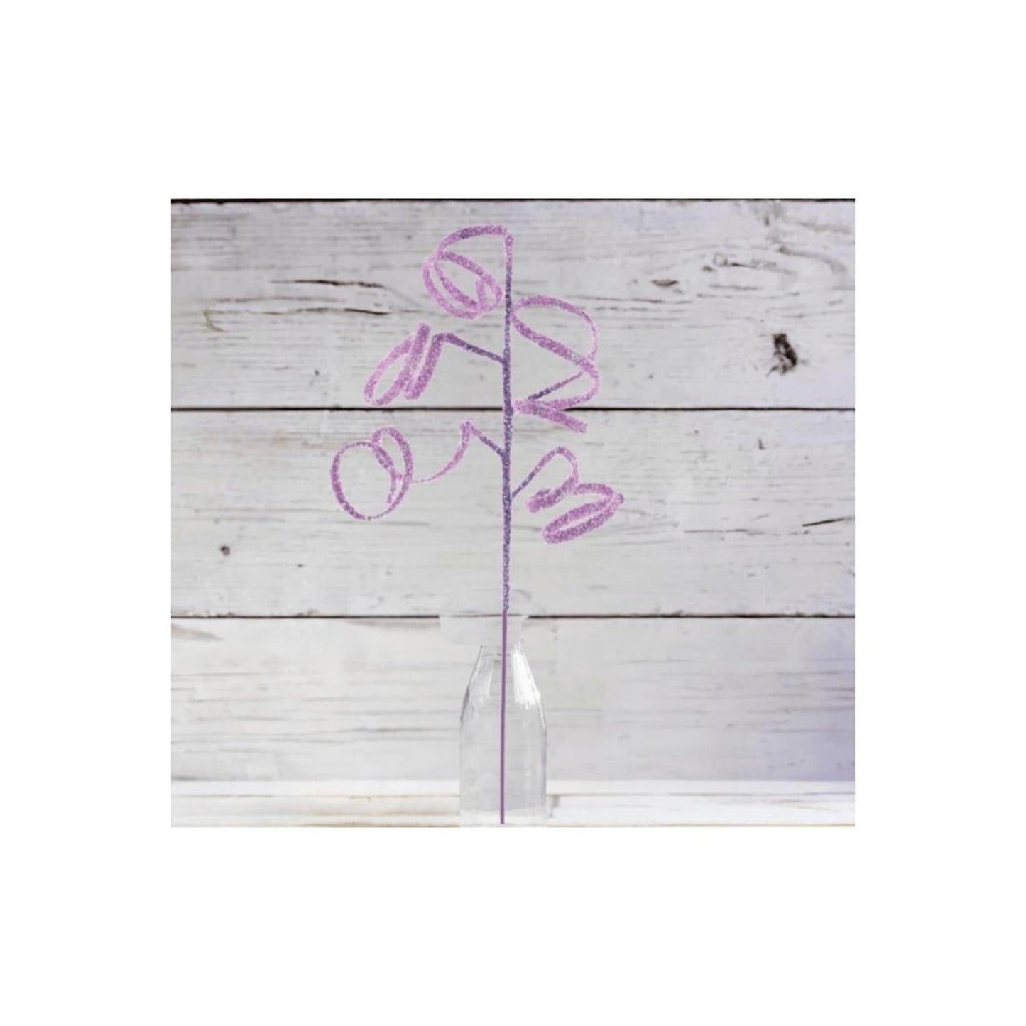 39" Iridescent Curly Hanging Spray: Lavender