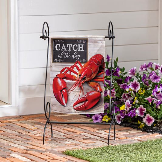Lobster Catch Suede Garden Flag
