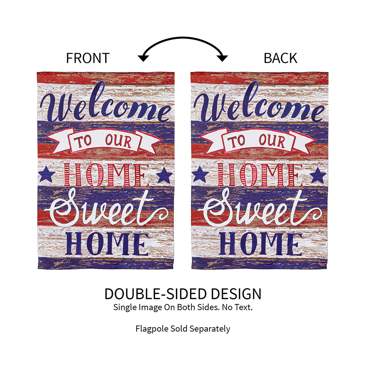 Farmhouse Home Sweet Home Garden Suede Flag