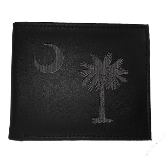 Bi-Fold Wallet, Black, South Carolina State Flag Logo
