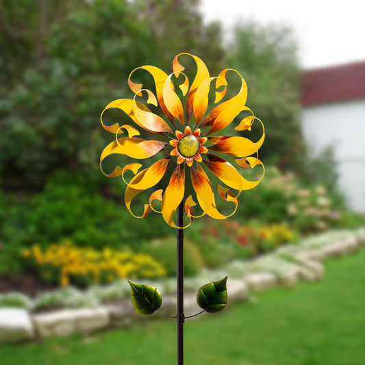 Hillside Pasture Wind Spinner, Sunflower Design, 75"H
