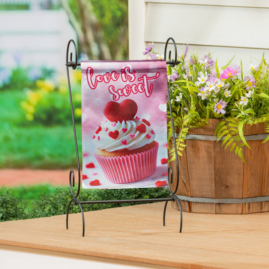 Cupcake Of Love Lustre Garden Flag