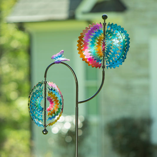 Rainbow Whirl Wind Spinner 73"H