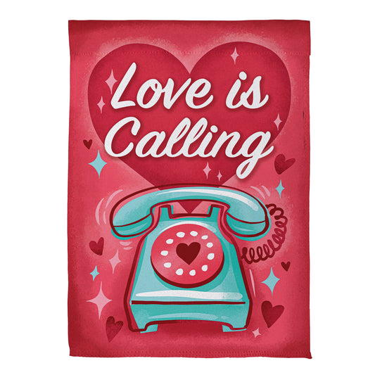 Love Is Calling Suede Garden Flag