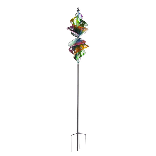 90"H Wind Spinner, Floral Lemniscate