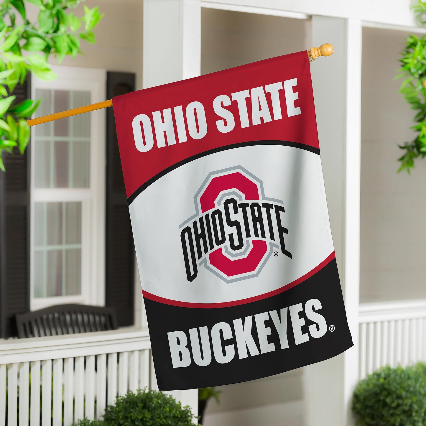 Ohio State University Suede House Flag