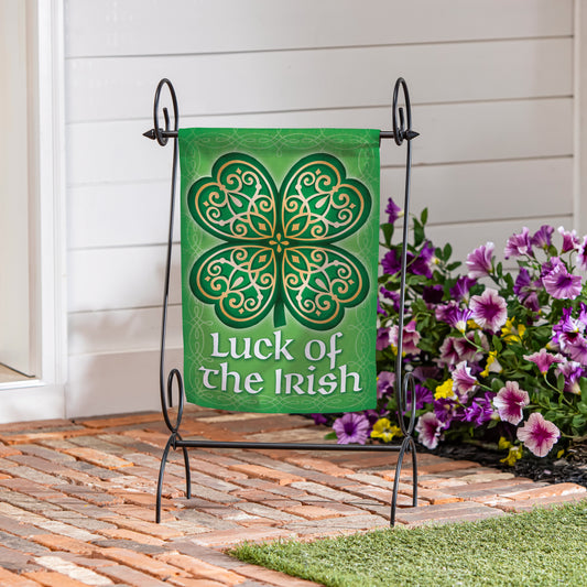 Luck Of The Irish Suede Garden Flag