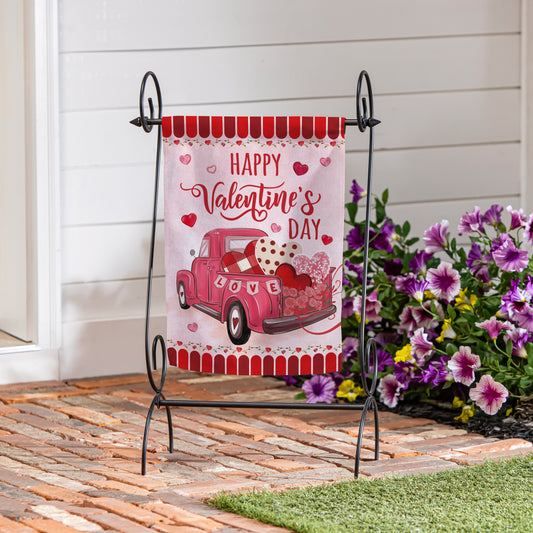Truck Full Of Love Suede Garden Flag
