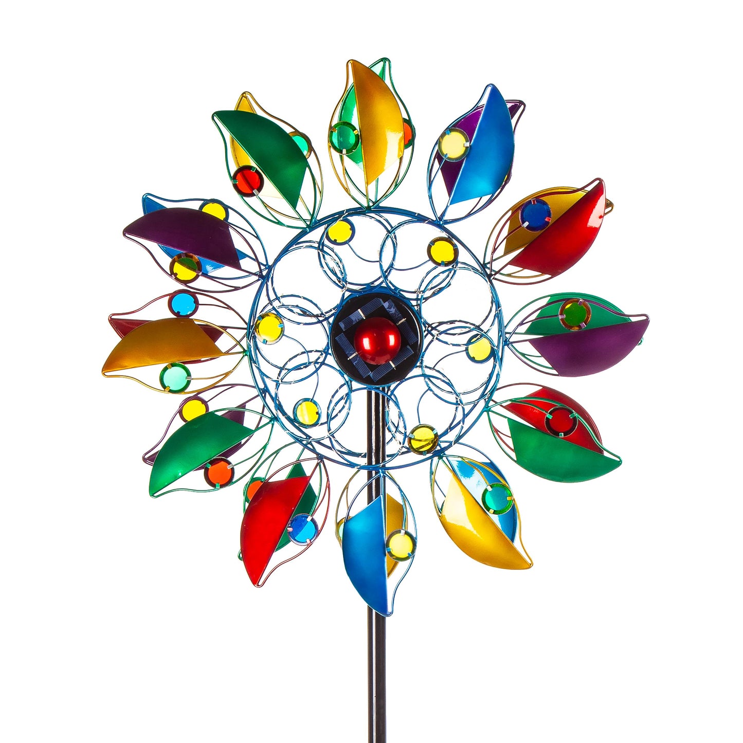 75"H Solar Wind Spinner, Radiant Jewel