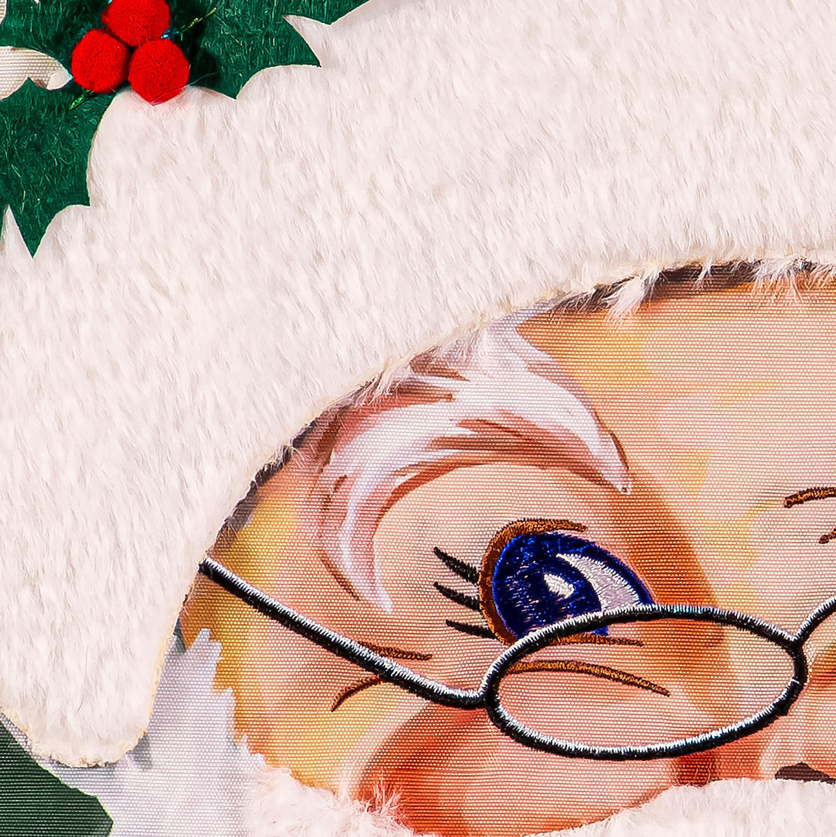 Merry Santa Applique Garden Flag
