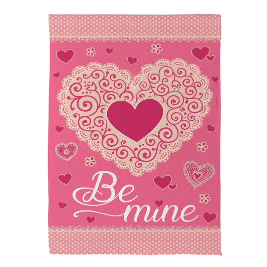 Laced Heart Be Mine Suede House Flag