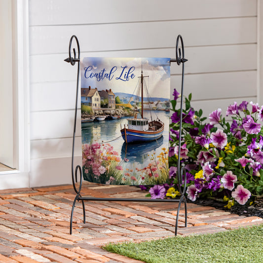 Coastal Life Suede Garden Flag