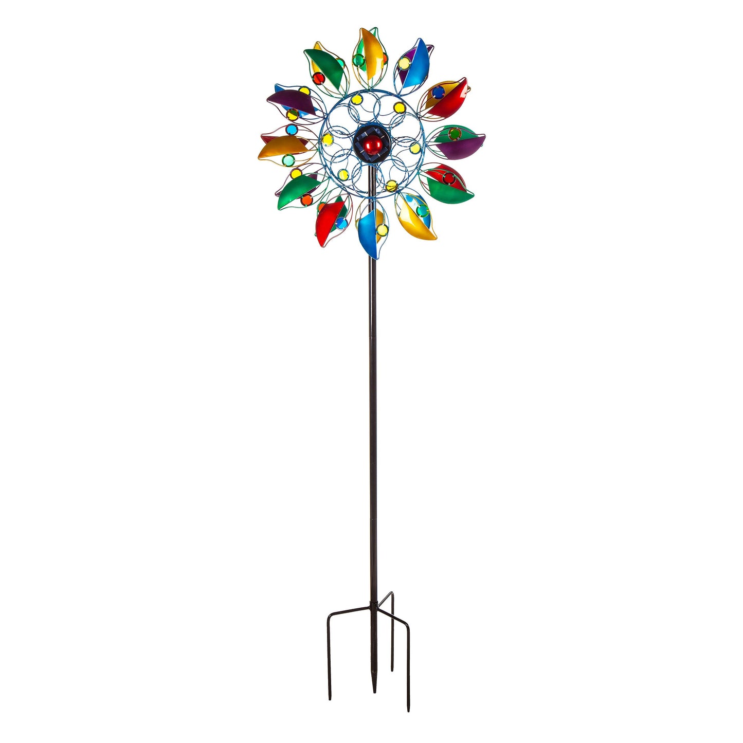 75"H Solar Wind Spinner, Radiant Jewel