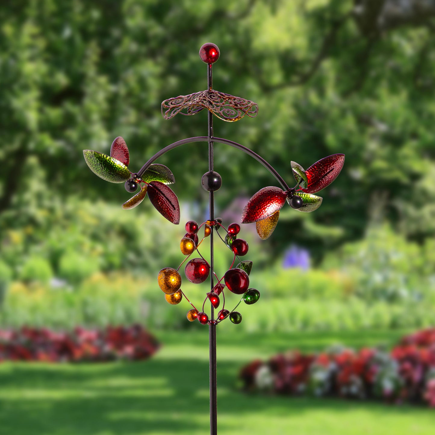 Metal Wind Spinner, Multi Spin, 83"H