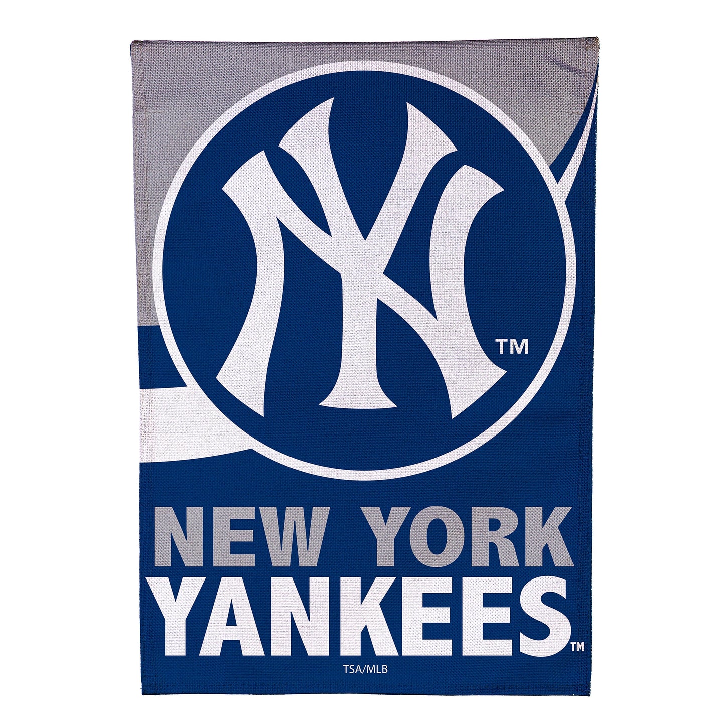 NY Yankees Burlap House Flag