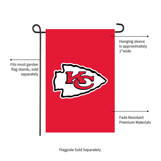 Kansas City Chiefs Applique Garden Flag