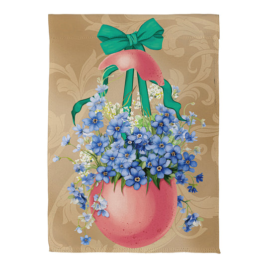 Floral Easter Egg Suede Garden Flag