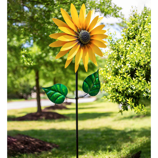 Hillside Pasture Wind Spinner, Sunflower Statement Wind Spinner, 75"H