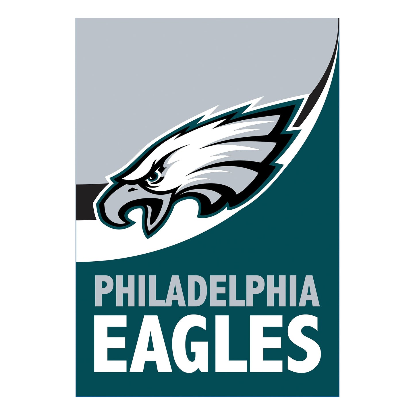 Philadelphia Eagles Burlap House Flag