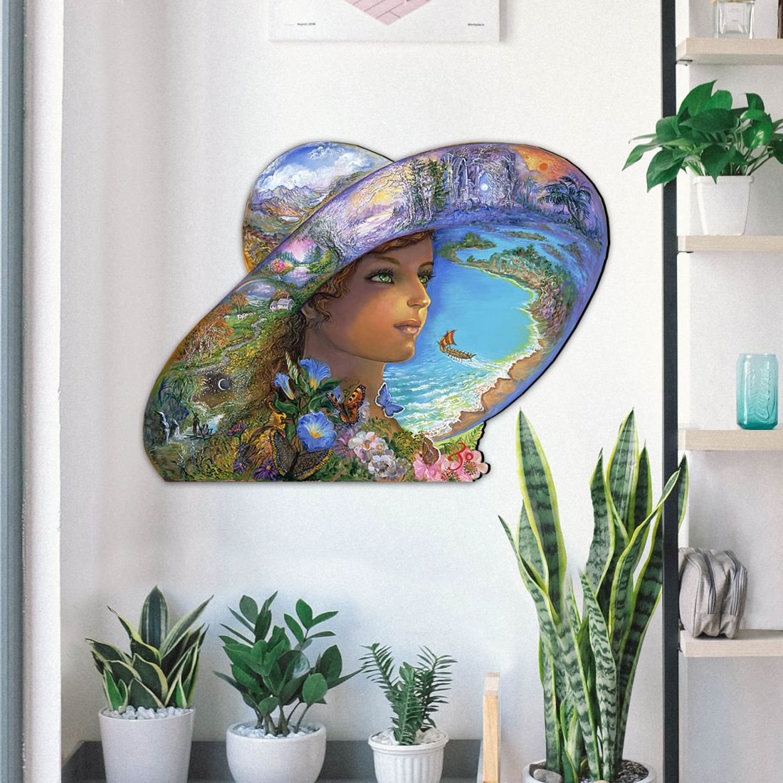 Hat of Timeless Places Wall Hanger by Josephine Wall - Christmas Decor - 845616H-JW