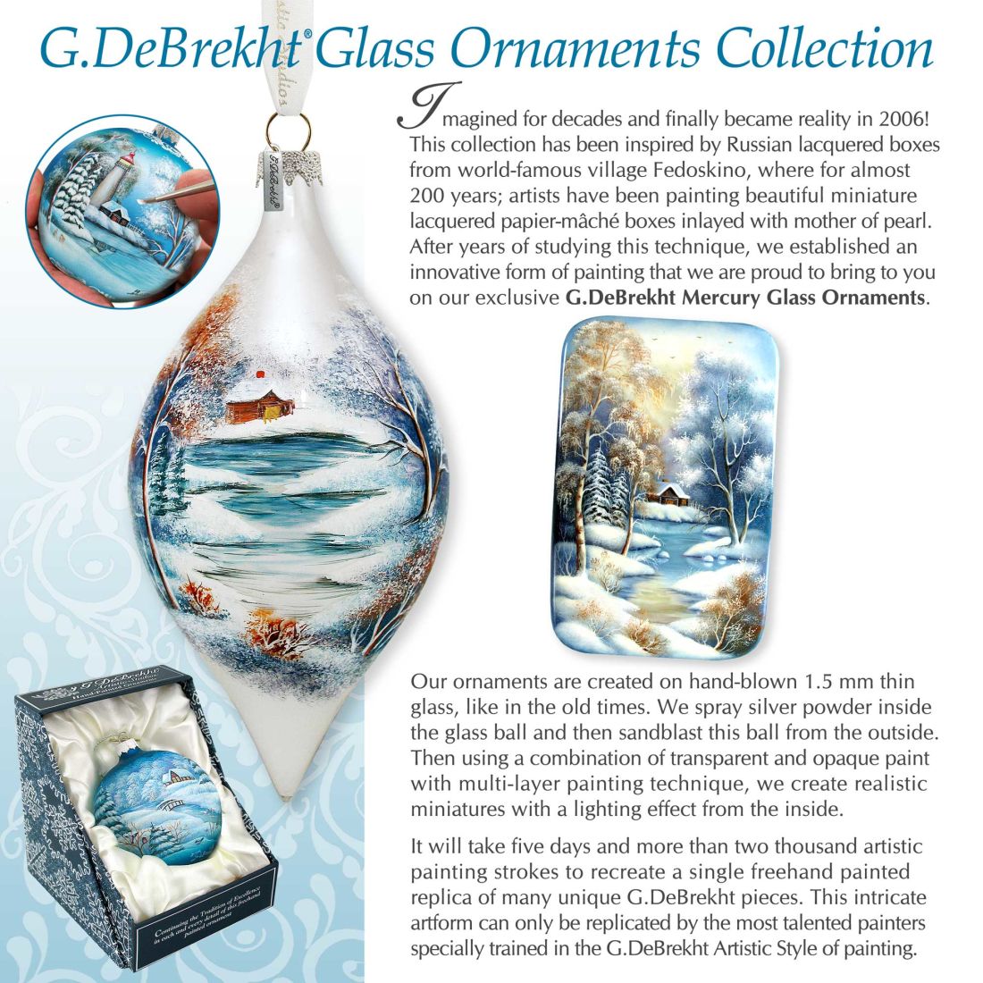 Dancing Boy Tree Glass Ornament by G. DeBrekht - Christmas Decor - 762-002