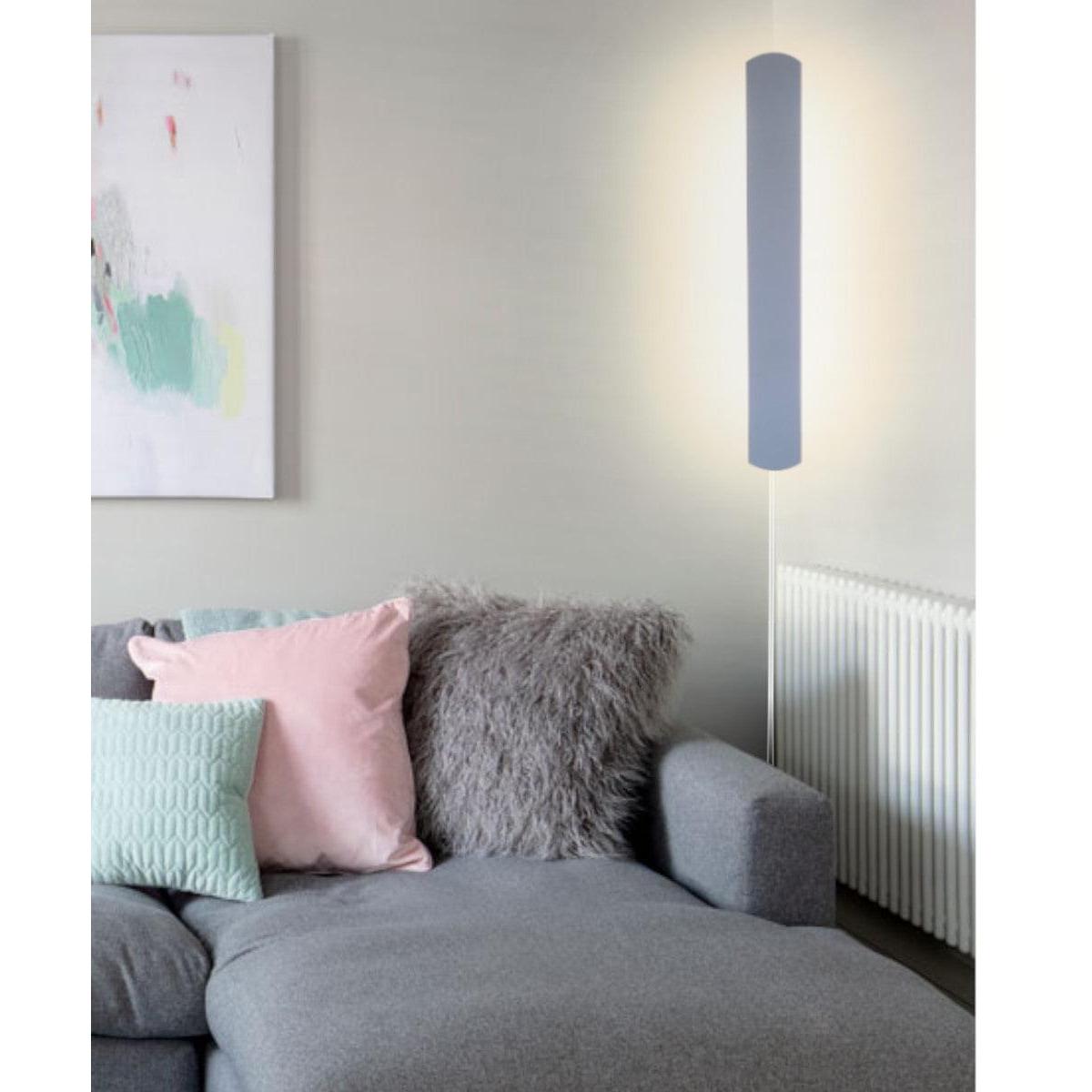 3"W Solid Wood Hover Plank Corner/Wall Accent Light Plug-In  Almond Finish by Home Concept