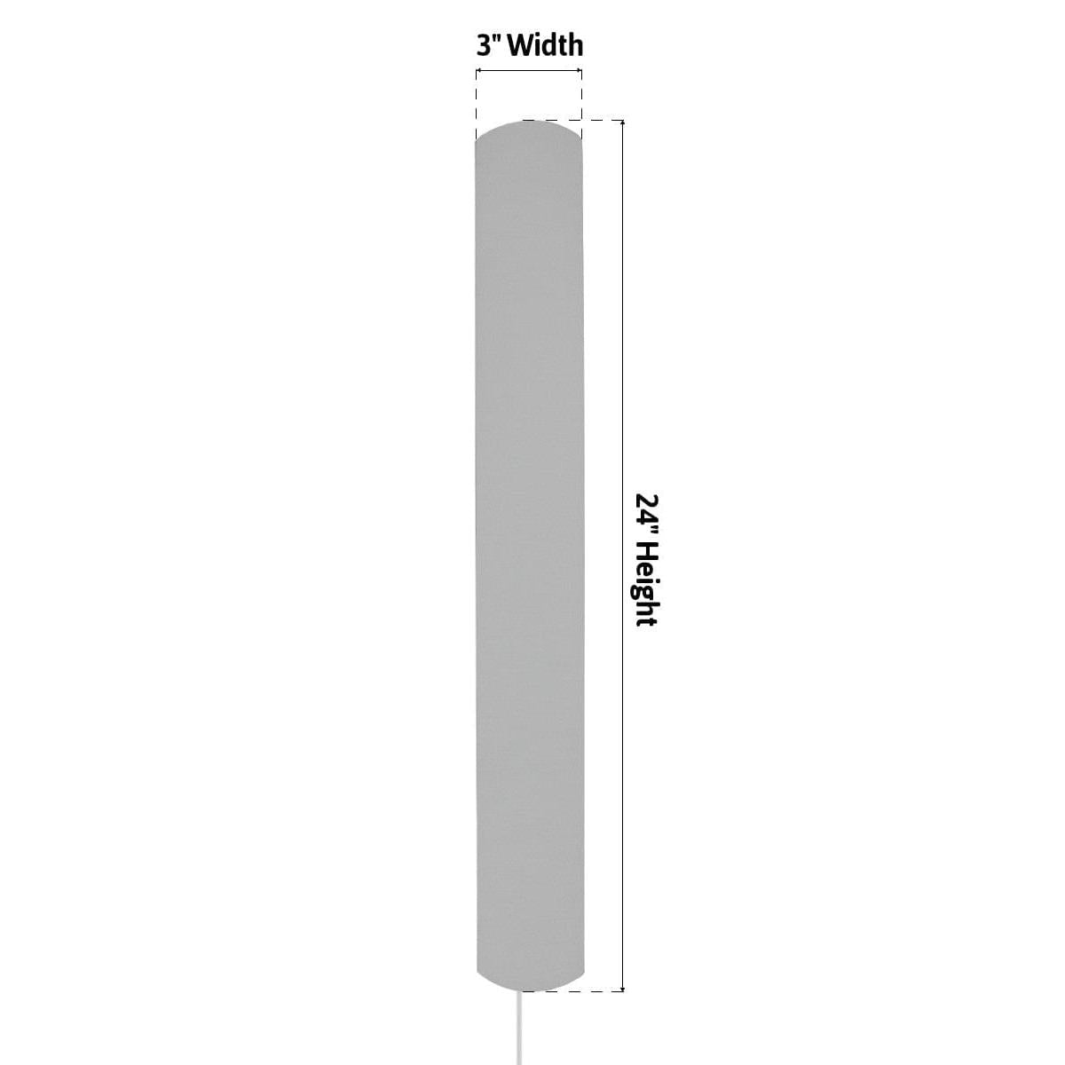 3"W Solid Wood Hover Plank Corner/Wall Accent Light Plug-In  Almond Finish by Home Concept