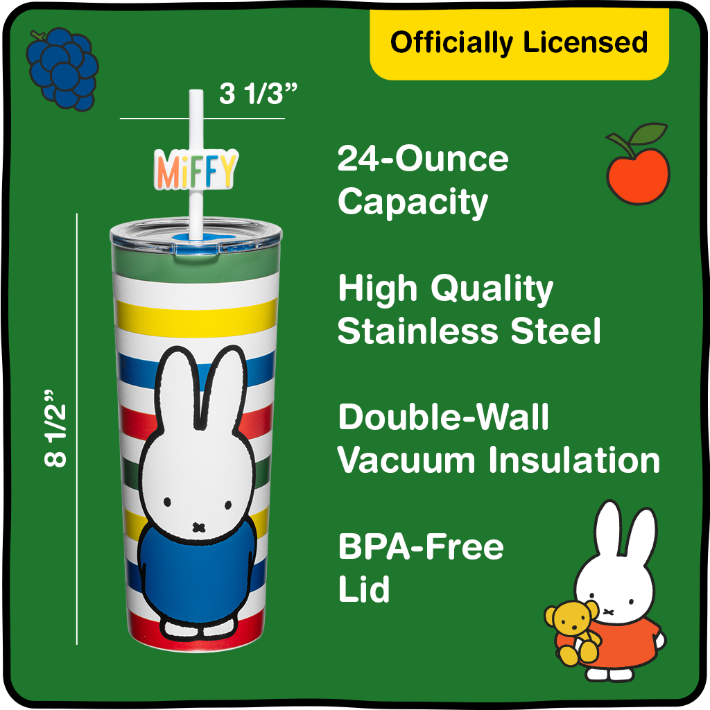Miffy Stripes Tumbler - 24 oz
