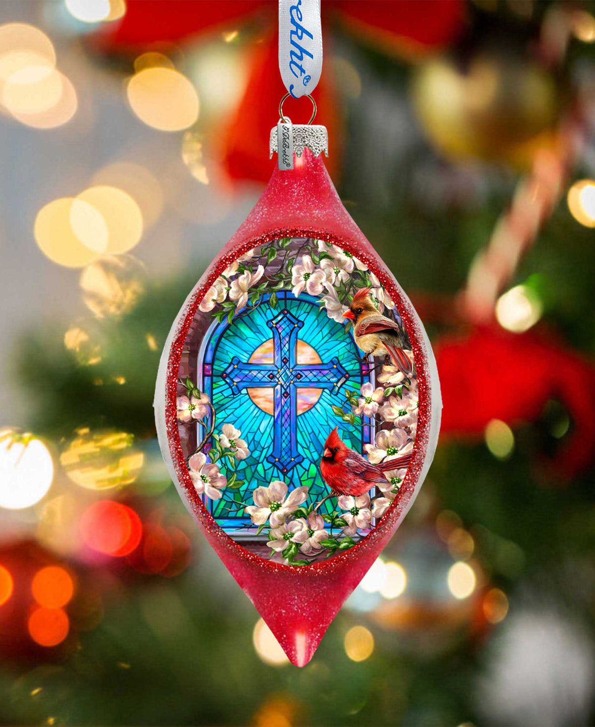 Sunday Morning Drop Glass Ornament by D. Gelsinger - Easter Spring Decor - 757-056-DG